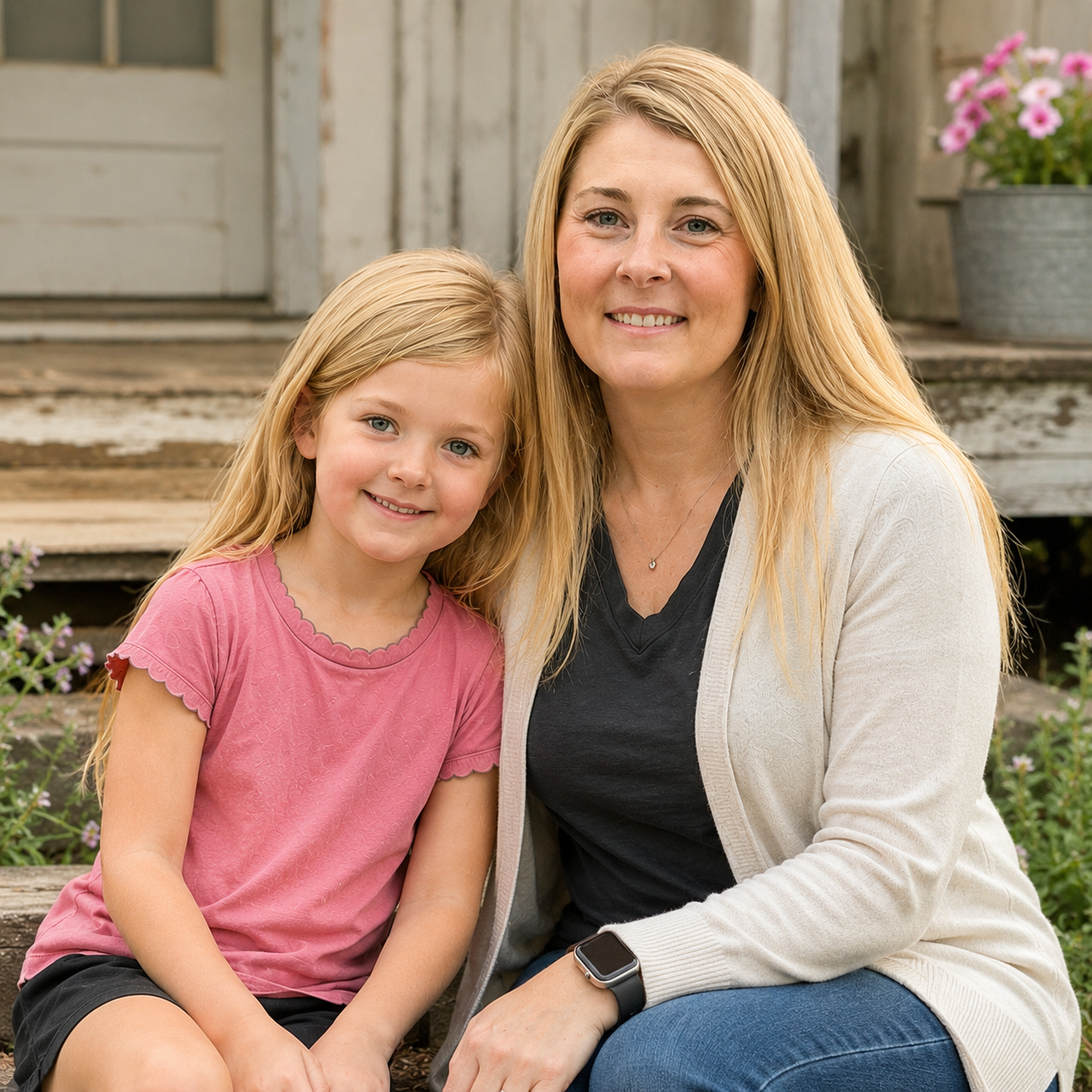 Tillie Mae and her Mama — a warm storybook illustration